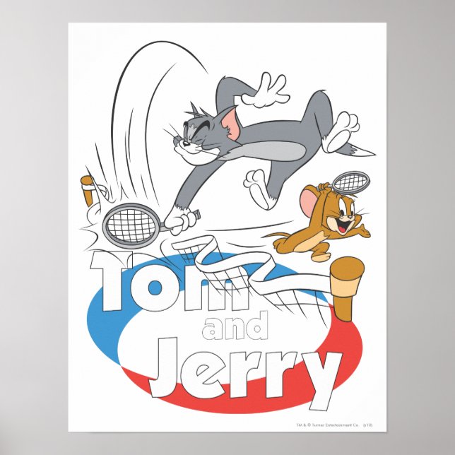 Póster Tom e Jerry Tênis Stars 7 (Frente)