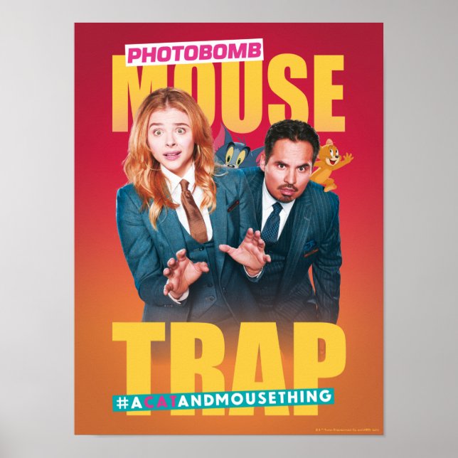 Poster Tom & Jerry com Kayla e Terrance - Armadilha do Mo (Frente)