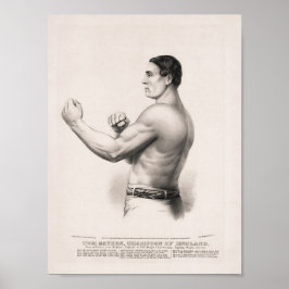 Poster Tom Sayers - campeão inglês Bare-Knuckle