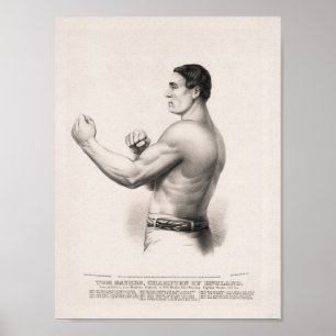 Poster Tom Sayers - campeão inglês da Desencapado-Junta