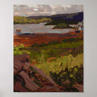 Poster Tom Thompson Painting Canoe Lake Ontario Land