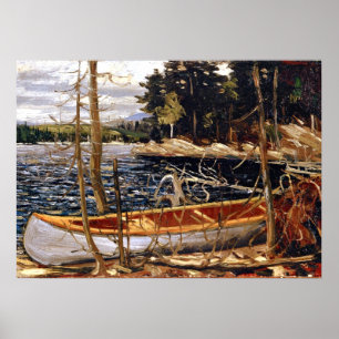 Póster Tom Thomson - A Canoa