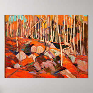 Poster Tom Thomson - A Grove de Birch, outono