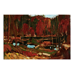 Póster Tom Thomson - Água-Fundo
