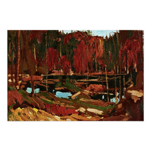 Póster Tom Thomson - Água-Fundo (Frente)