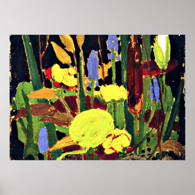 Póster Tom Thomson - Flores de Água (Frente)