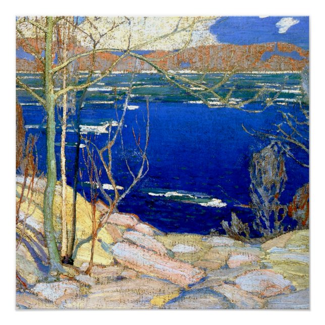 Póster Tom Thomson - Gelo Primavera (Frente)