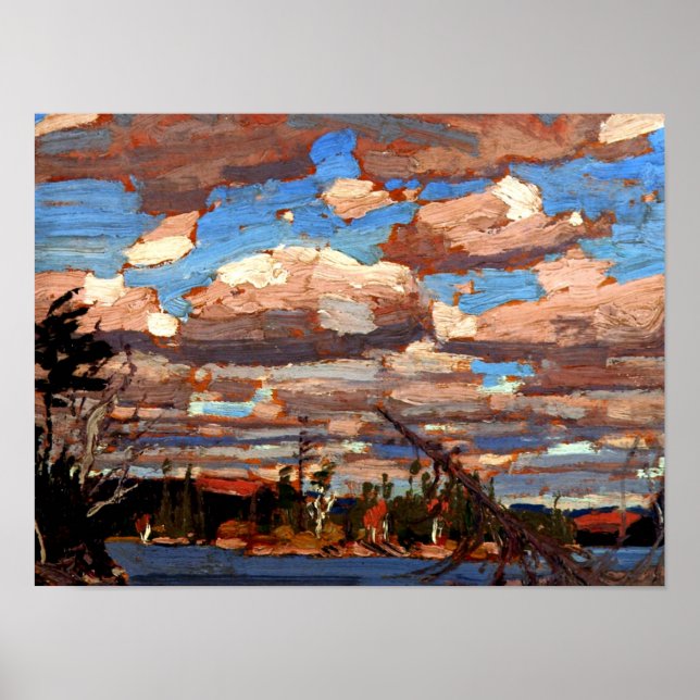 Poster Tom Thomson - Lago Ragged, belas artes (Frente)