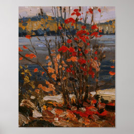 Poster Tom Thomson Painting Lake e Red Tree Ontario