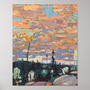 Poster Tom Thomson Pintando Cerejas Selvagens Ontario Lan