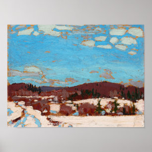 Poster Tom Thomson Pintura Ontário Paisagem De Inverno