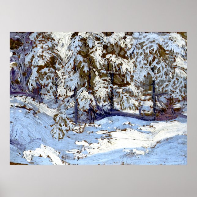 Poster Tom Thomson - Primeira neve no outono (Frente)
