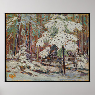 Poster Tom Thomson Snow na floresta
