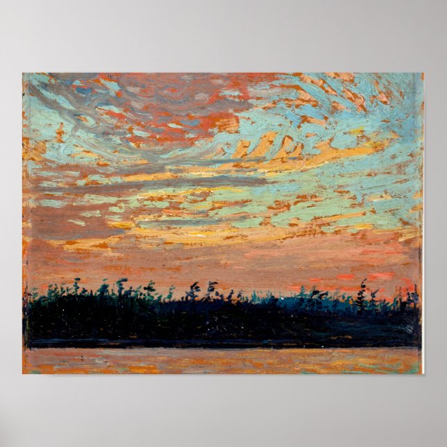 Poster Tom Thomson - Sunset Sky (Frente)