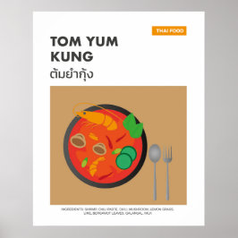 Poster Tom Yum Kung, Comida-Arte Picante Tailandês
