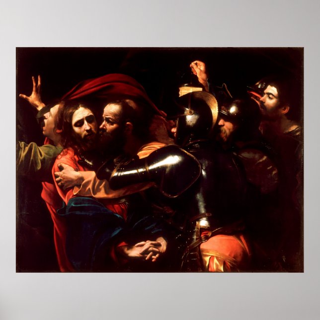 Poster Tomada de Cristo por Caravaggio (1602) (Frente)