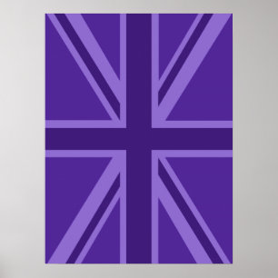 Póster Tomada de União de Cores Roxo Vibrante