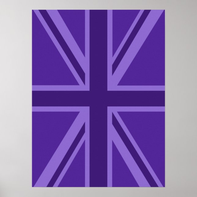 Póster Tomada de União de Cores Roxo Vibrante (Frente)