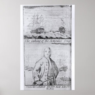 Poster Tomada do navio Acapulco, 20 de junho de 1743
