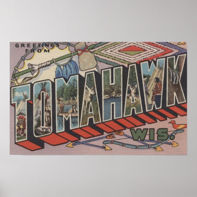 Póster Tomahawk, Wisconsin - Grandes Cenas de Letra (Frente)