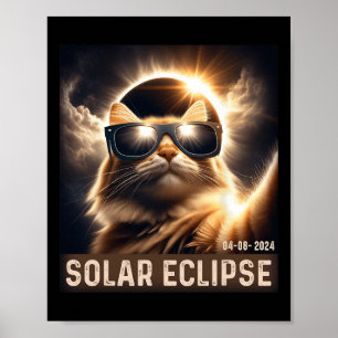 Poster Tomar Uma Selfie Com O Eclipse Solar 2024 Vestindo