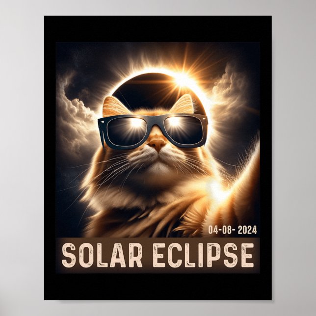 Poster Tomar Uma Selfie Com O Eclipse Solar 2024 Vestindo (Frente)