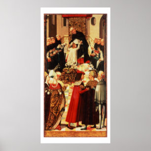 Póster Tomás de Aquino que está sendo recebido no O