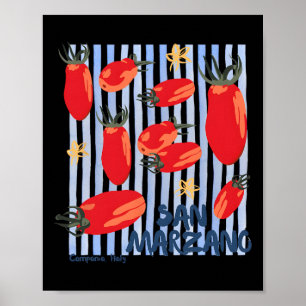 Poster Tomate Antigo Mercado Italiano Menina do Tomate Ve