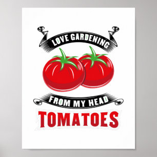 Poster Tomate de jardinagem Tomatohead