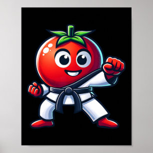 Poster Tomate de Karatê Design de Artes Marciais Mais Eng