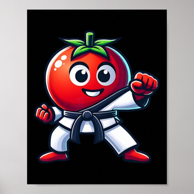 Poster Tomate de Karatê Design de Artes Marciais Mais Eng (Frente)