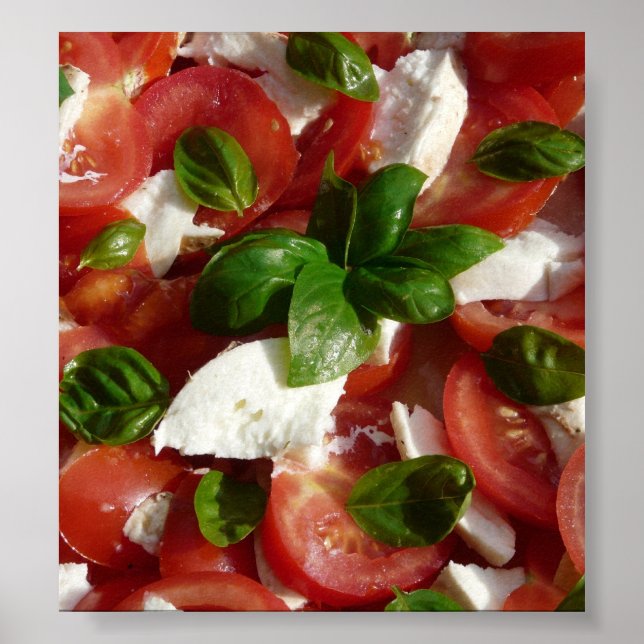 Póster Tomate e Mozzarella Salad (Frente)