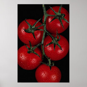 Póster Tomates vermelhos frescos e suculentos