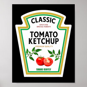 Poster Tomato Ketchup Condição Figurino Festa de Hallowee