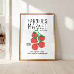 Poster Tomatos Farmer's Market Cute Wall Art<br><div class="desc">Cute Tomato Vine Wall Art --- Thank you so much for stopping by my store! Enjoy a curated collection of wall art from trend setting artists from around the world. I am an artist and illustrator but this shop is dedicated to the works of other artists from whom I've licensed...</div>