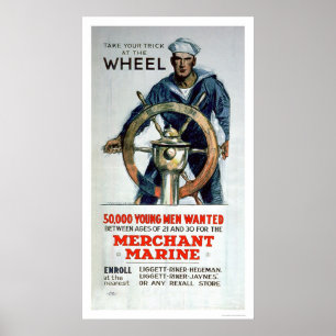 Póster Tome a roda - fuzileiro naval mercante (US02058)