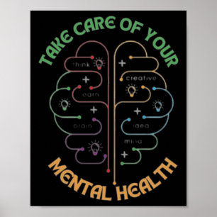 Poster Tome Cuidado Com A Sua Saúde Mental