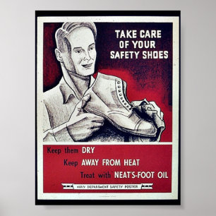 Poster Tome de seus calçados de segurança