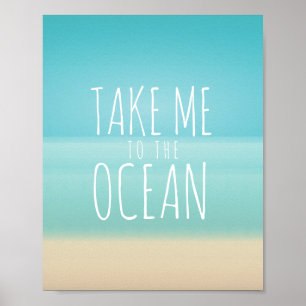 Poster Tome-me ao sonho do beira-mar do oceano