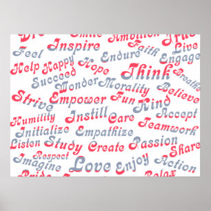 Póster Tome-o às palavras inspiradores do coração