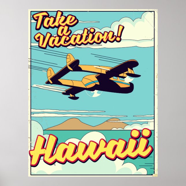 Póster Tome umas férias! Viagem do Havaí (Frente)