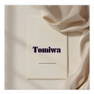 Póster Tomiwa Modern Minimalist Name Poster – Personalize