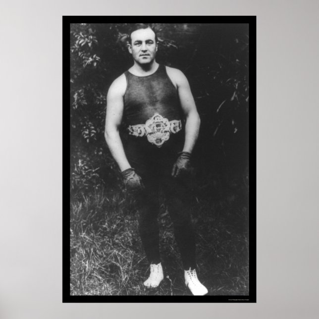 Poster Tommy Burns Boxing 1910 (Frente)