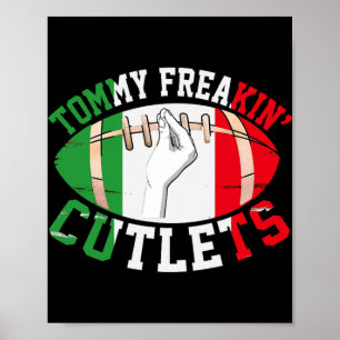 Poster Tommy Freakin' Cutlets Engraçado Bandeira da Nova