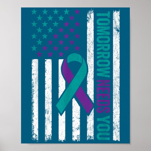 Poster Tomorrow Needs You Suicide Prevention Awareness Me (Frente)