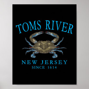 Poster Toms River Nj Caranguejo de Garra Azul Desde 1614