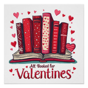 Póster Tonas de Leitura Romântica Presente de Valentim Ac