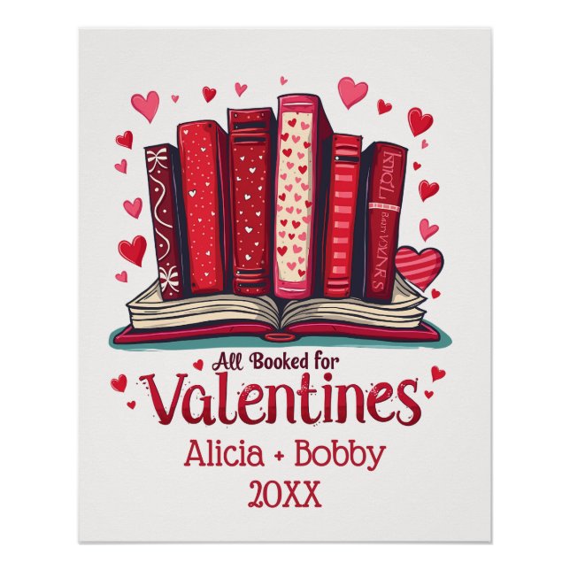 Póster Tonas de Leitura Romântica Presente de Valentim Ac (Frente)