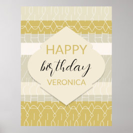 Poster Toneladas De Lama Moderna Com Padrão Geométrico