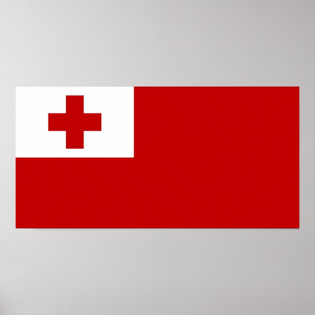 Poster Tonga - Bandeira do Tongan (Frente)